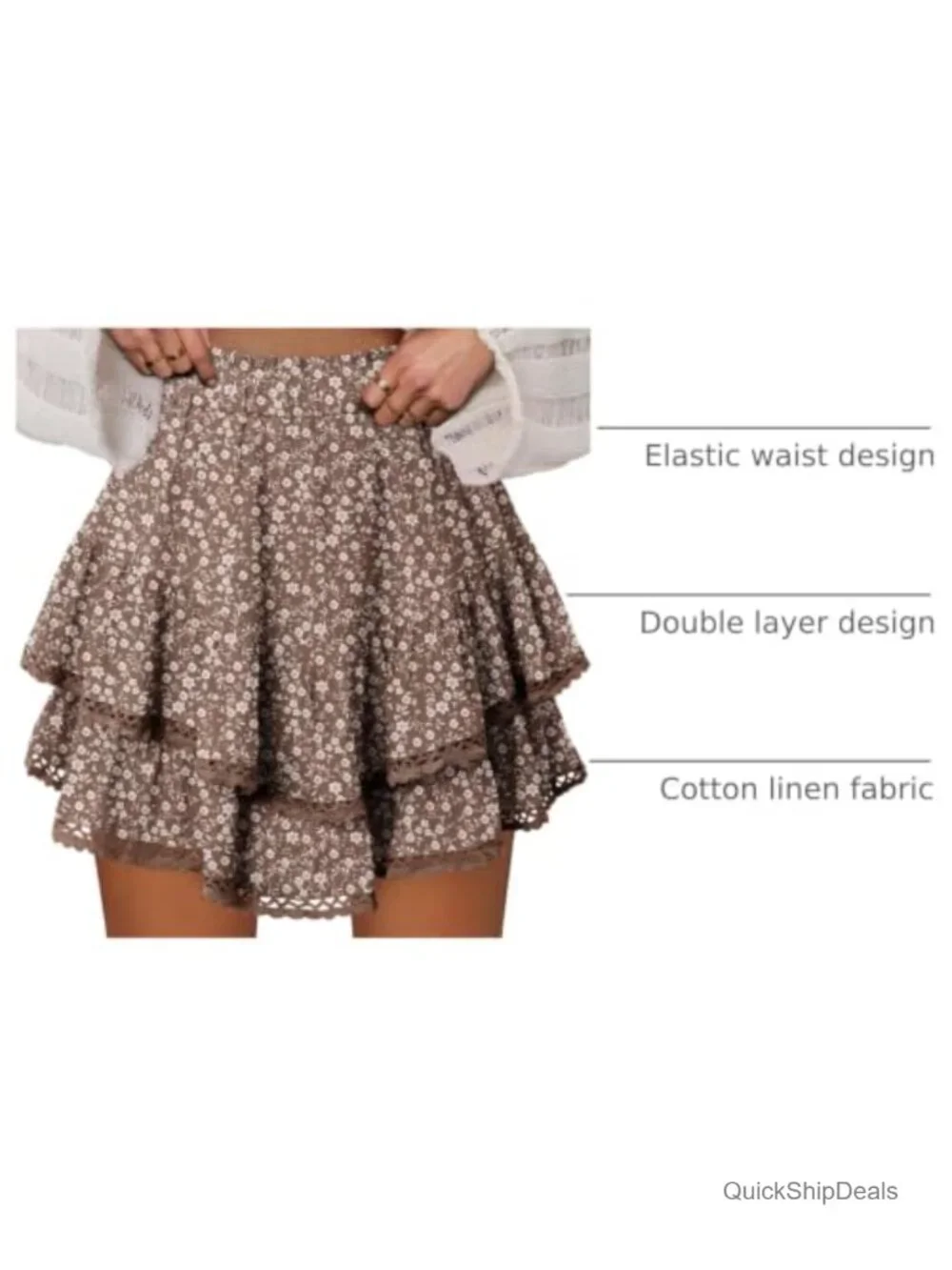 Flowy Ruffle Skort Shorts for Women High Waisted Tennis Skort Summer
